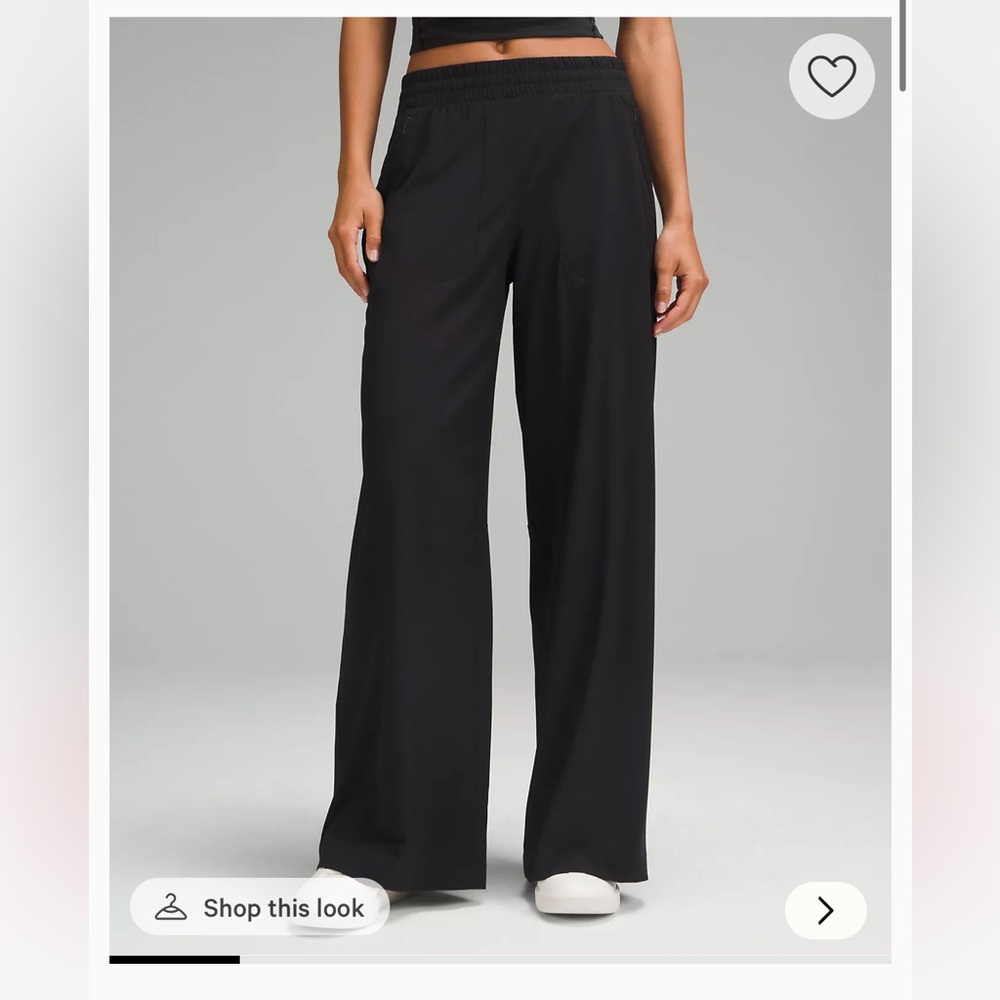 lululemon athletica Black Wide-Leg Pants